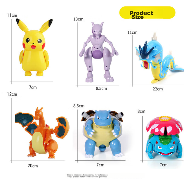 Игрушка-трансформер Pokemon Pikachu карманный монстр - Фото 6 Игрушка-трансформер Pokemon Pikachu карманный монстр - изображение 6