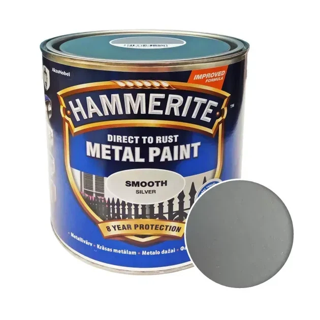 Краска по металлу 3-в-1 Hammerite гладкая Smooth 2,5 литров Зеленый - Фото 3 Краска по металлу 3-в-1 Hammerite гладкая Smooth 2,5 литров Зеленый - изображение 3