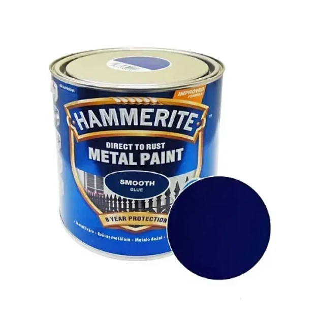 Краска по металлу 3-в-1 Hammerite гладкая Smooth 2,5 литра антрацитово-серый - изображение 7