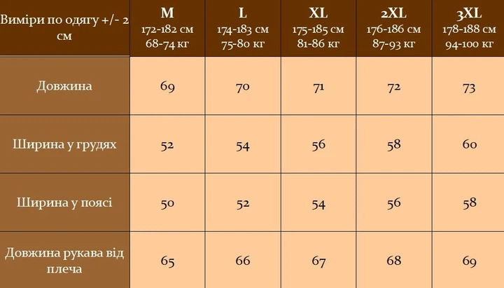 Чоловіча утеплена куртка пісочний 3XL арт.2550 - Фото 4 Чоловіча утеплена куртка пісочний 3XL арт.2550 - зображення 4