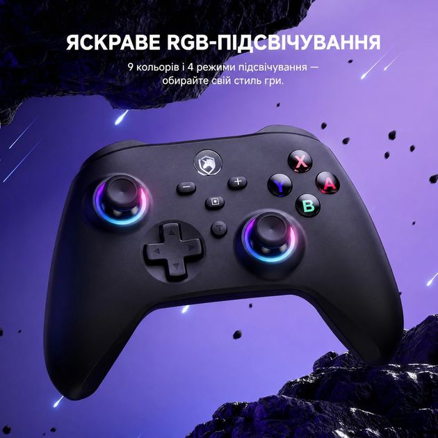 Контроллер ECHTPower Switch 2 беспроводной, RGB-подсветка, турбо, макро, вибрация, Bluetooth, совместимый с Switch, ПК, iOS, Andro - изображение 9