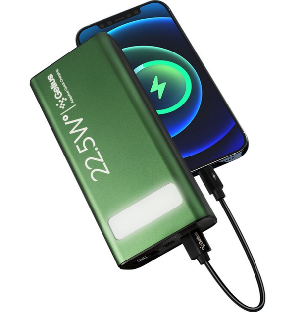 Дополнительная батарея Gelius Lightstone GP-PB300 30000mAh QC+PD (22.5W) Green - Фото 8 Дополнительная батарея Gelius Lightstone GP-PB300 30000mAh QC+PD (22.5W) Green - изображение 8