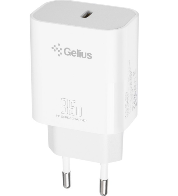 Сетевое зарядное устройство Gelius PD35W GP-HC054 PPS Type-C White - Фото 2 Сетевое зарядное устройство Gelius PD35W GP-HC054 PPS Type-C White - изображение 2