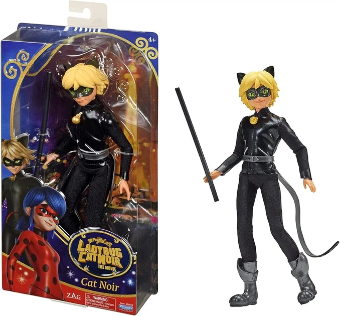 Лялька Miraculous Ladybug & Cat Noir Movie Cat Noir Doll - Фото 1 Лялька Miraculous Ladybug & Cat Noir Movie Cat Noir Doll - зображення 1