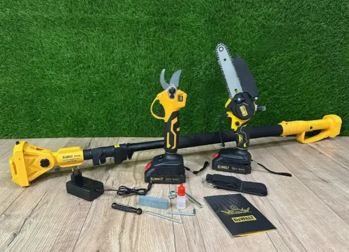 Садовый набор 3в1 DeWalt 48 В 6 А·ч мини пила DCM155HN 20 см аккумуляторный секатор DCMPP540P1 Digital 35 мм высоторез телескопический 2.6 м бесщеточный цепной для обрезки деревьев веток кустов ухода за садом - изображение 8