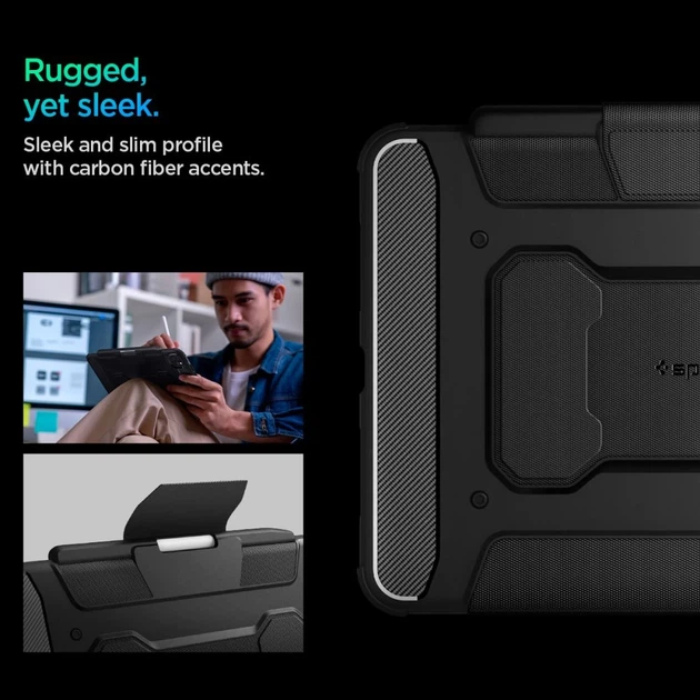 Чехол Spigen Rugged Armor Pro для iPad Pro 11 2024 5th Gen Black (ACS07017) - изображение 12