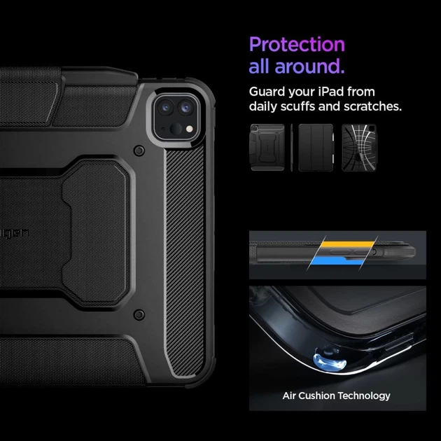 Чехол Spigen Rugged Armor Pro для iPad Pro 11 2024 5th Gen Black (ACS07017) - изображение 13