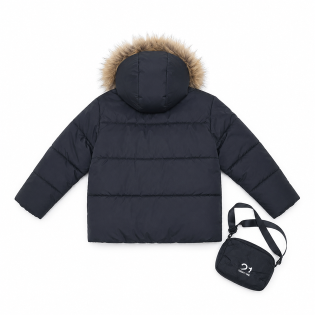 Куртка зимова Harmony Baby для хлопчика з натуральним хутром, Чорний, 80-86 - Фото 4 Куртка зимова Harmony Baby для хлопчика з натуральним хутром, Чорний, 80-86 - зображення 4