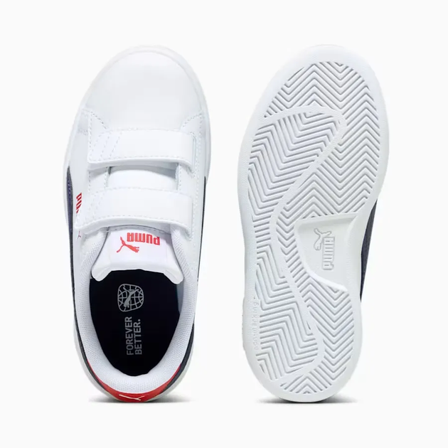 Кросівки Puma Smash 3.0 Leather V White/Navy/Red 33-2-21.3см - изображение 4
