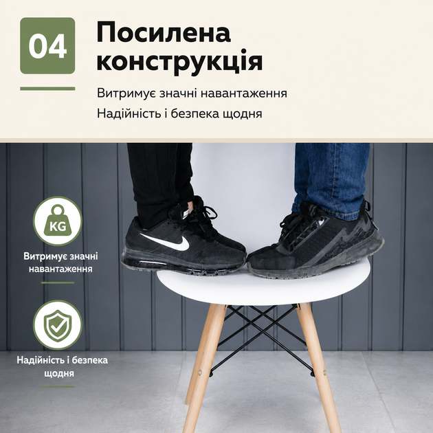 Стул с пластиковым сиденьем и ножками из натурального дерева DSF-310 White - изображение 5