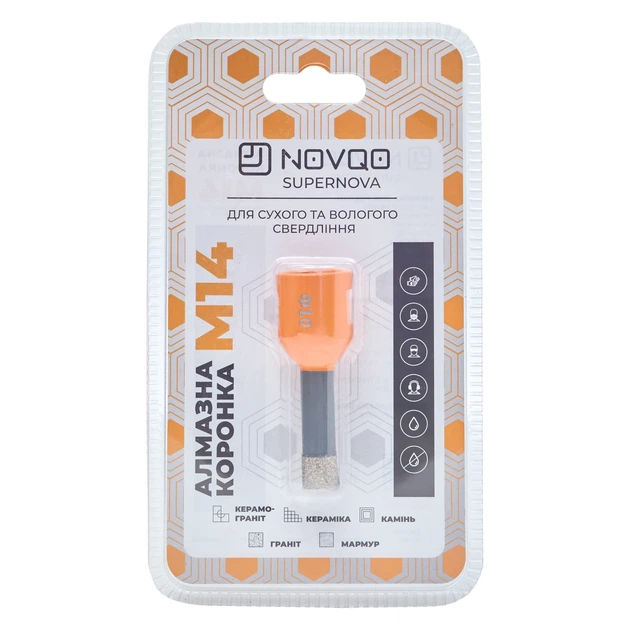 Алмазная коронка NOVQO Supernova 10мм (М14) (BP_1092) - изображение 2