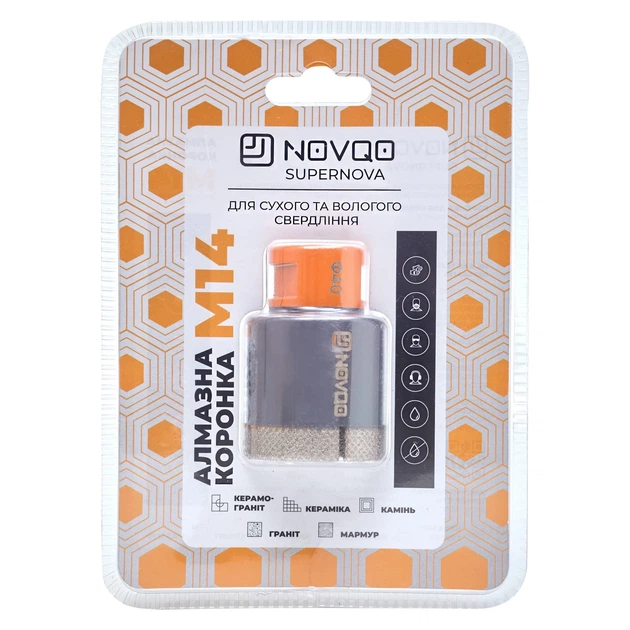Алмазная коронка NOVQO Supernova 40мм (М14) (BP_1097) - изображение 3