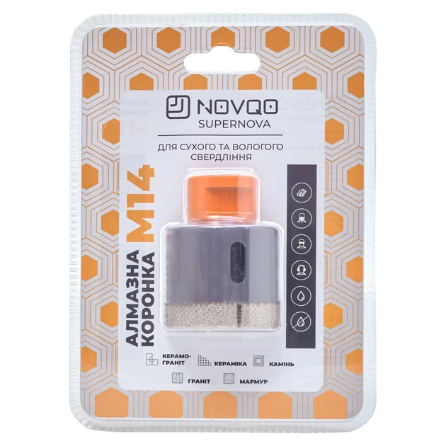 Алмазная коронка NOVQO Supernova 45мм (М14) (BP_1098) - изображение 2