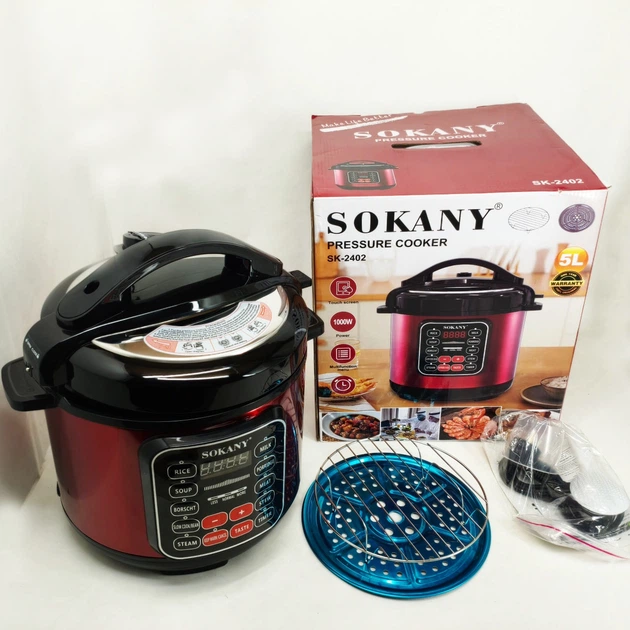 Мультиварка Sokany SK-2402 электрическая скороварка с чашей 5л с антипригарным покрытием 1000Вт - изображение 4