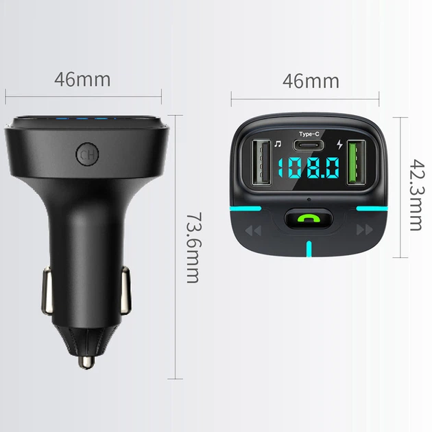 Автомобильный FM модулятор с дисплеем, Bluetooth, 2хUSB GZ03 - изображение 9