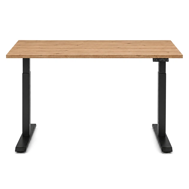 Стіл Space 2 електричним регулюванням висоти Ferrum-decor 75x100x67 Чорний метал ДСП Дуб Евок Прибережний 16 мм (SPACE2031) - зображення 8