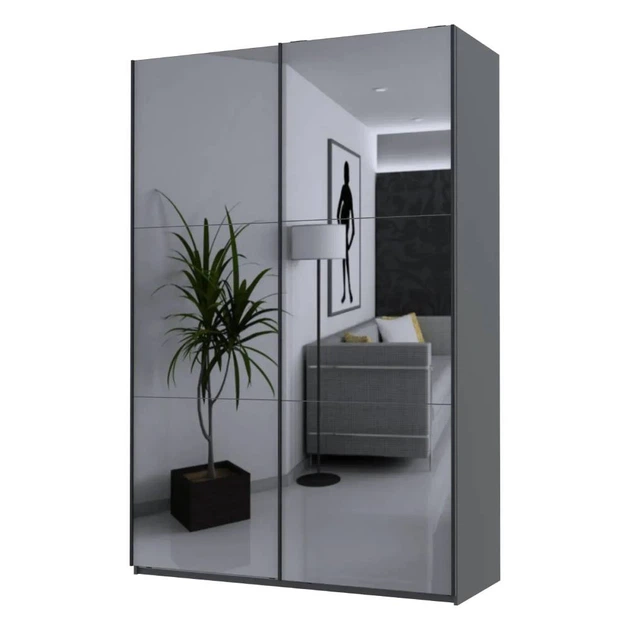 Шкаф купе Doros G-Caiser Антрацит 2 Зеркала / 3 части 160х60х240 (42005409) (DRS-012242) - Фото 1 Шкаф купе Doros G-Caiser Антрацит 2 Зеркала / 3 части 160х60х240 (42005409) (DRS-012242) - изображение 1