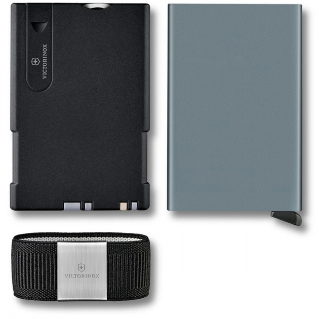 Карта-мультитул Victorinox Smartcard 10 функций RFID защита Серый 104х65х17мм - зображення 5