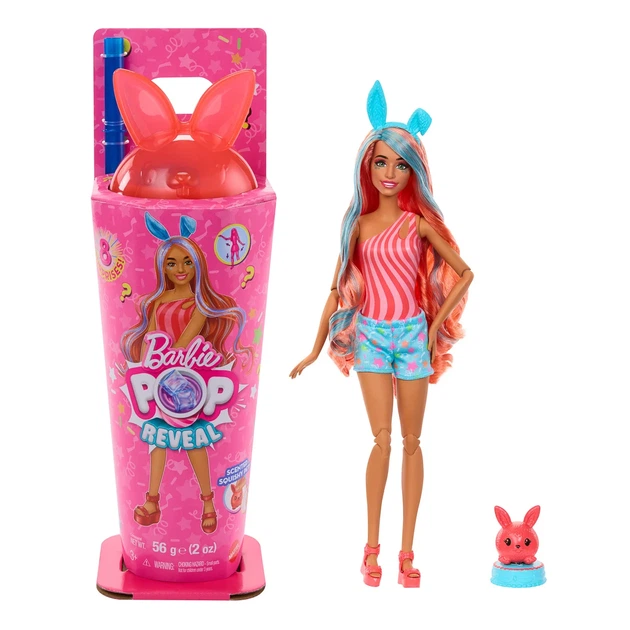 Кукла Barbie Pop Reveal Костюмированная вечеринка Кролик, JCN87 - Фото 1 Кукла Barbie Pop Reveal Костюмированная вечеринка Кролик, JCN87 - изображение 1