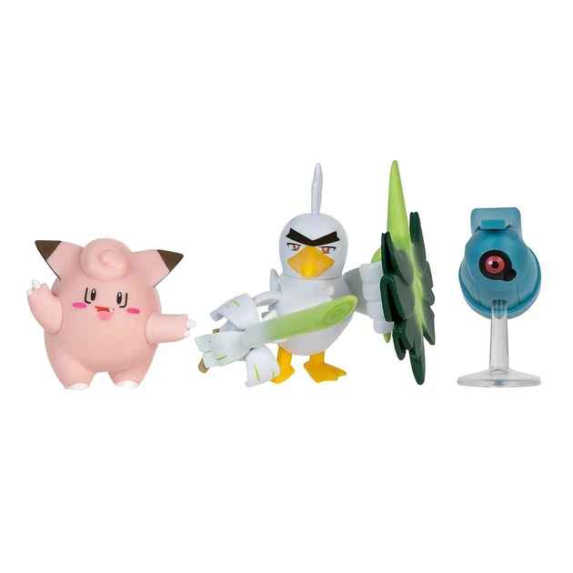 Набор фигурок Pokemon W18 Beldum, Clefairy and Sirfetchd, PKW3057 - Фото 1 Набор фигурок Pokemon W18 Beldum, Clefairy and Sirfetchd, PKW3057 - изображение 1