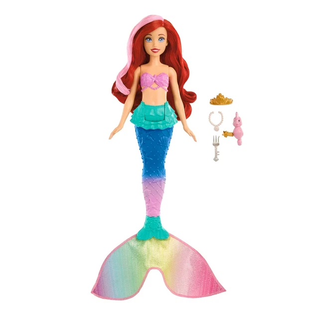 Лялька Disney Princess Кольорові ефекти Русалочка Аріель, HPD43 - Фото 4 Лялька Disney Princess Кольорові ефекти Русалочка Аріель, HPD43 - зображення 4
