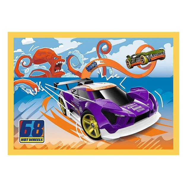 Набір пазлів 4 в 1 Trefl HotWheels 35, 48, 54, 70 ел ,34627 - Фото 3 Набір пазлів 4 в 1 Trefl HotWheels 35, 48, 54, 70 ел ,34627 - зображення 3