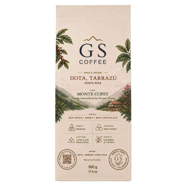 Кава в зернах GS COFFEE, Ред Хані обробка, Середній ступінь обсмажування, SCA 87+, Дота, Тарразу, Коста-Рика, 500 г - зображення 5