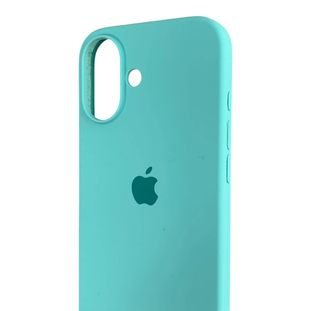 Чохол Silicone Case для Apple iPhone 16 бірюзовий (софт-тач, мікрофібра всередині) - Фото 4 Чохол Silicone Case для Apple iPhone 16 бірюзовий (софт-тач, мікрофібра всередині) - зображення 4