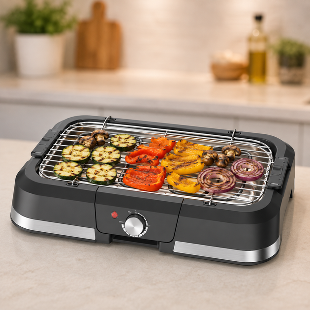 Электрогриль Sokany SK-07054 2000 Вт, 40×30 см, с регулировкой температуры, чёрный - изображение 2