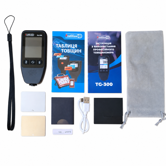 Толщиномер краски Profiline TG-300 (3000мкм, Fe/Zn/NFe/Putty) - Фото 2 Толщиномер краски Profiline TG-300 (3000мкм, Fe/Zn/NFe/Putty) - изображение 2