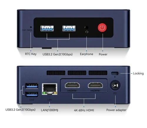 Неттоп Beelink MINI S12, Navy Blue, N95 (4x3.4 GHz, 15 Вт), 16Gb DDR4 3200 MHz SO-DIMM, 512Gb SSD NVMe, 1x2.5' SATA, UHD Graphics, WiFi 5, Bluetooth 4.2, GLan, 4xUSB 3.2, 2xHDMI, Windows 11 Pro, кріплення VESA у комплекті - Фото 2 Неттоп Beelink MINI S12, Navy Blue, N95 (4x3.4 GHz, 15 Вт), 16Gb DDR4 3200 MHz SO-DIMM, 512Gb SSD NVMe, 1x2.5' SATA, UHD Graphics, WiFi 5, Bluetooth 4.2, GLan, 4xUSB 3.2, 2xHDMI, Windows 11 Pro, кріплення VESA у комплекті - изображение 2