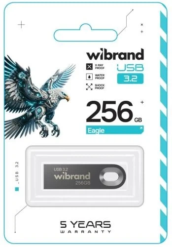 Флеш накопичувач USB 256Gb Wibrand Eagle, Grey, USB 3.2 Gen 1 (WI3.2/EA256U10G) - изображение 2