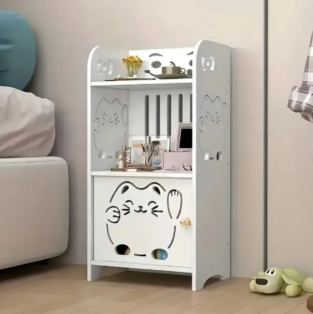 Прикроватная тумбочка 50×25×18 см на 3 секции, детский органайзер для хранения вещей, напольная и настенная - Фото 6 Прикроватная тумбочка 50×25×18 см на 3 секции, детский органайзер для хранения вещей, напольная и настенная - изображение 6