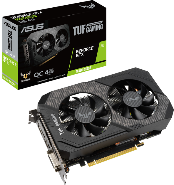 Видеокарта GeForce GTX 1650 Super 4GB Asus TUF Gaming (TUF-GTX1650S-4G-GAMING) Б/У - Фото 1 Видеокарта GeForce GTX 1650 Super 4GB Asus TUF Gaming (TUF-GTX1650S-4G-GAMING) Б/У - изображение 1