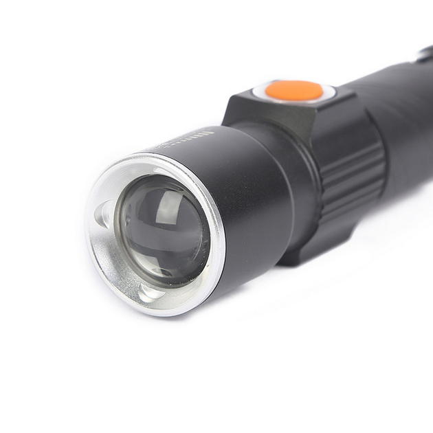 Фонарь ручной на аккумуляторе с USB, ZOOM и клипсой, BL-616-T6 - изображение 7