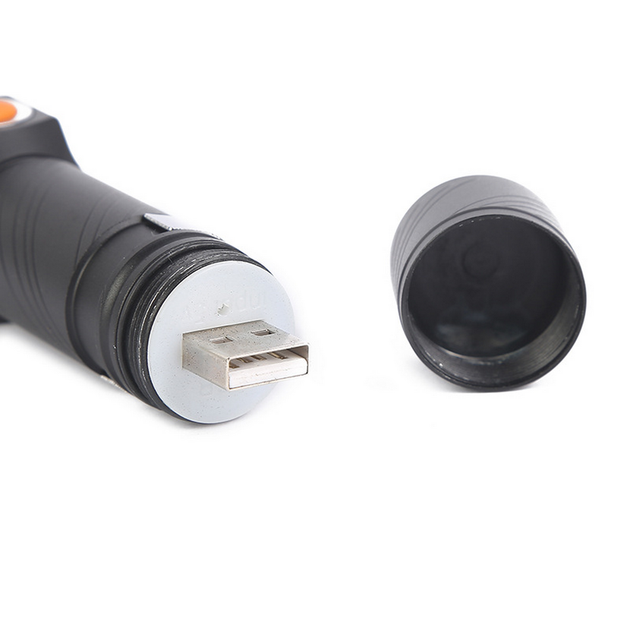 Фонарь ручной на аккумуляторе с USB, ZOOM и клипсой, BL-616-T6 - изображение 9
