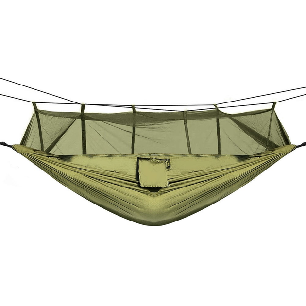 Туристический гамак до 200 кг с москитной сеткой HAMMOCK NET, Хаки - Фото 6 Туристический гамак до 200 кг с москитной сеткой HAMMOCK NET, Хаки - изображение 6