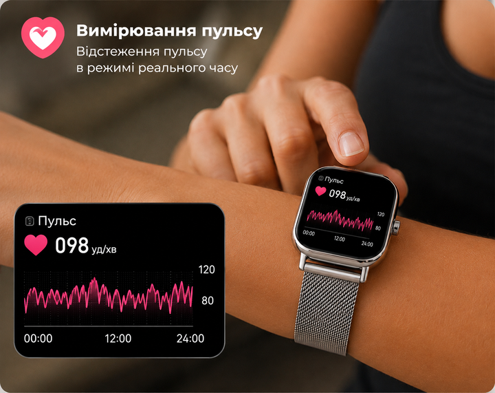 Смарт-часы 1,75" с Bluetooth-звонками, фитнес трекером и 2 ремешками - изображение 3