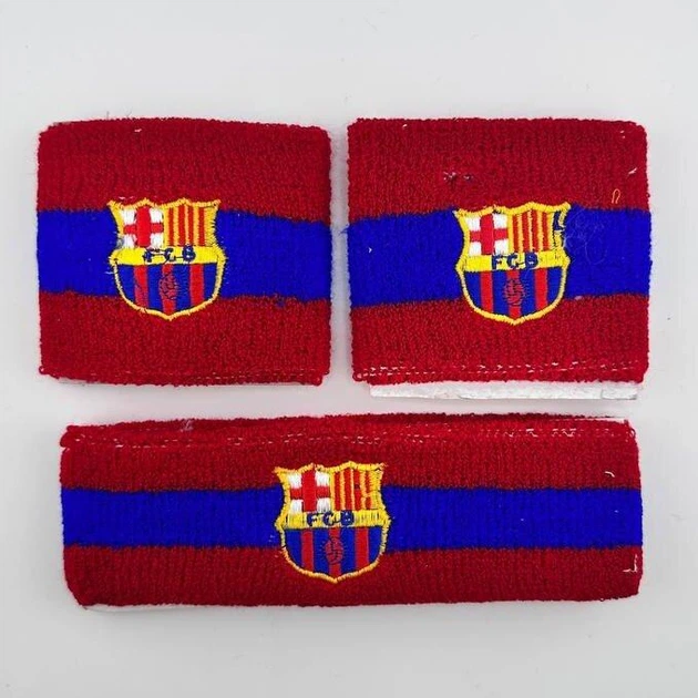 Набор напульсник и повязка на голову FC Barcelona GH-301 - Фото 1 Набор напульсник и повязка на голову FC Barcelona GH-301 - изображение 1
