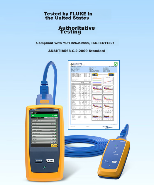 Патч-корд Boyang BY-610B Cat 6 UTP медный 24AWG 10 м Синий - изображение 5