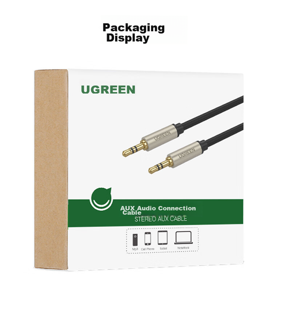 Аудио-кабель Ugreen 40782 3.5 мм - 3.5 мм AUX посеребренный 3 м Silver - изображение 10