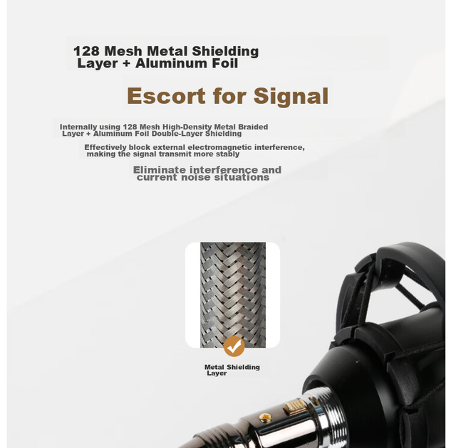 Микрофонный кабель SKW ZD-03 XLR (гнездо) — Jack 1/4 (6.3 мм) 2 м - изображение 8