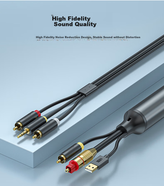 Цифро-аналоговый аудиоконвертер Jinghua Z239H оптический и коаксиальный SPDIF на RCA 3 м - изображение 9