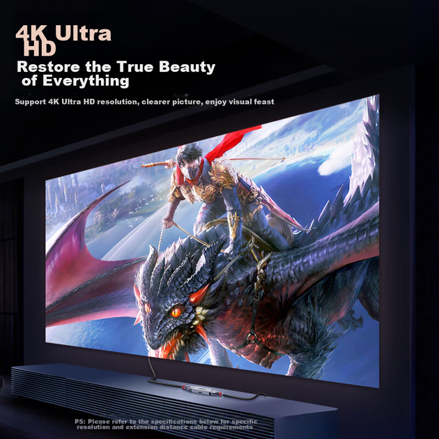 Удлинитель сигнала HDMI Unitek V166A 4K 60 Гц, 40 м, серебристый - изображение 2