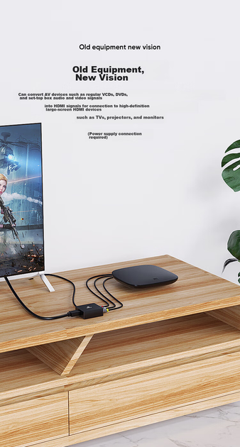 Конвертер Biaze AV—HDMI ZH260-2m 1920×1080 черный - изображение 4