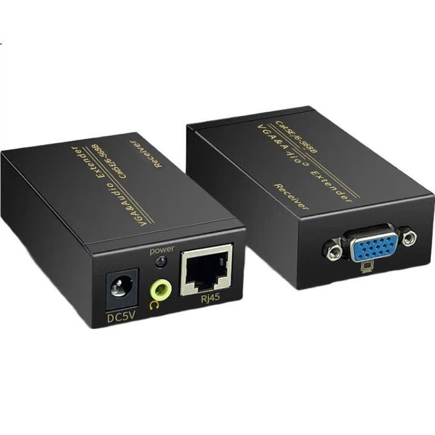 Удлинитель VGA Yeren по витой паре RJ45 к 100 м с усилителем сигнала (YR-A124) - изображение 2