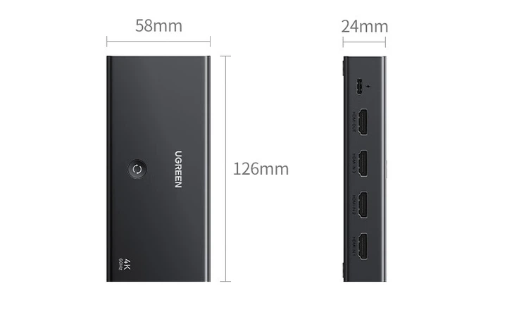 Перемикач UGREEN 90800 HDMI 2.0 4K 60 Гц - Фото 18 Перемикач UGREEN 90800 HDMI 2.0 4K 60 Гц - зображення 18
