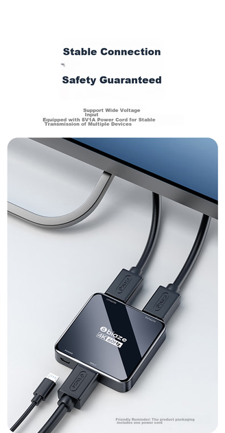 Разветвитель видеосигнала Biaze ZH112-4K60HZ HDMI 2.0 - Фото 12 Разветвитель видеосигнала Biaze ZH112-4K60HZ HDMI 2.0 - изображение 12
