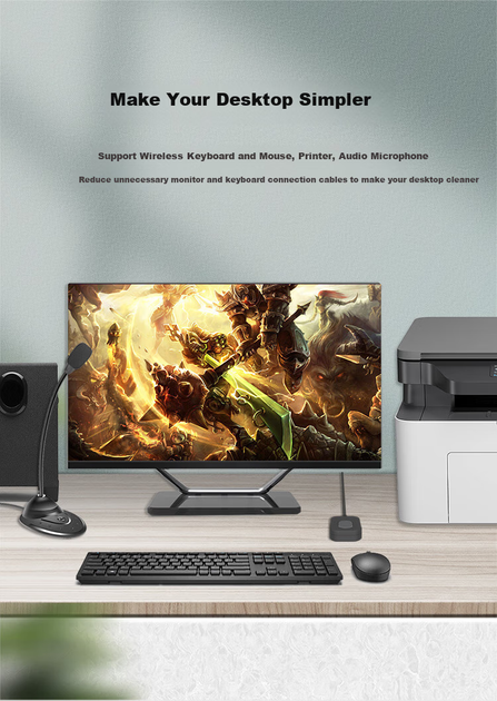 KVM-перемикач MAXCENT AE-102HA 2-портовий HDMI-USB з підтримкою звуку - Фото 12 KVM-перемикач MAXCENT AE-102HA 2-портовий HDMI-USB з підтримкою звуку - зображення 12