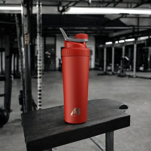 Стальной шейкер Syntrax Steel Aerobottle 946ml (Red) - изображение 2